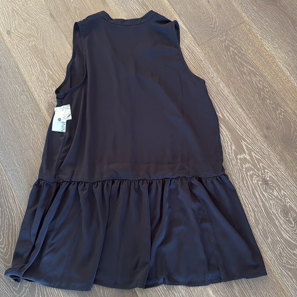 NWT! NINE WEST ruffle hem mini dress. Size XL. Mineral black. - Picture 5 of 5
